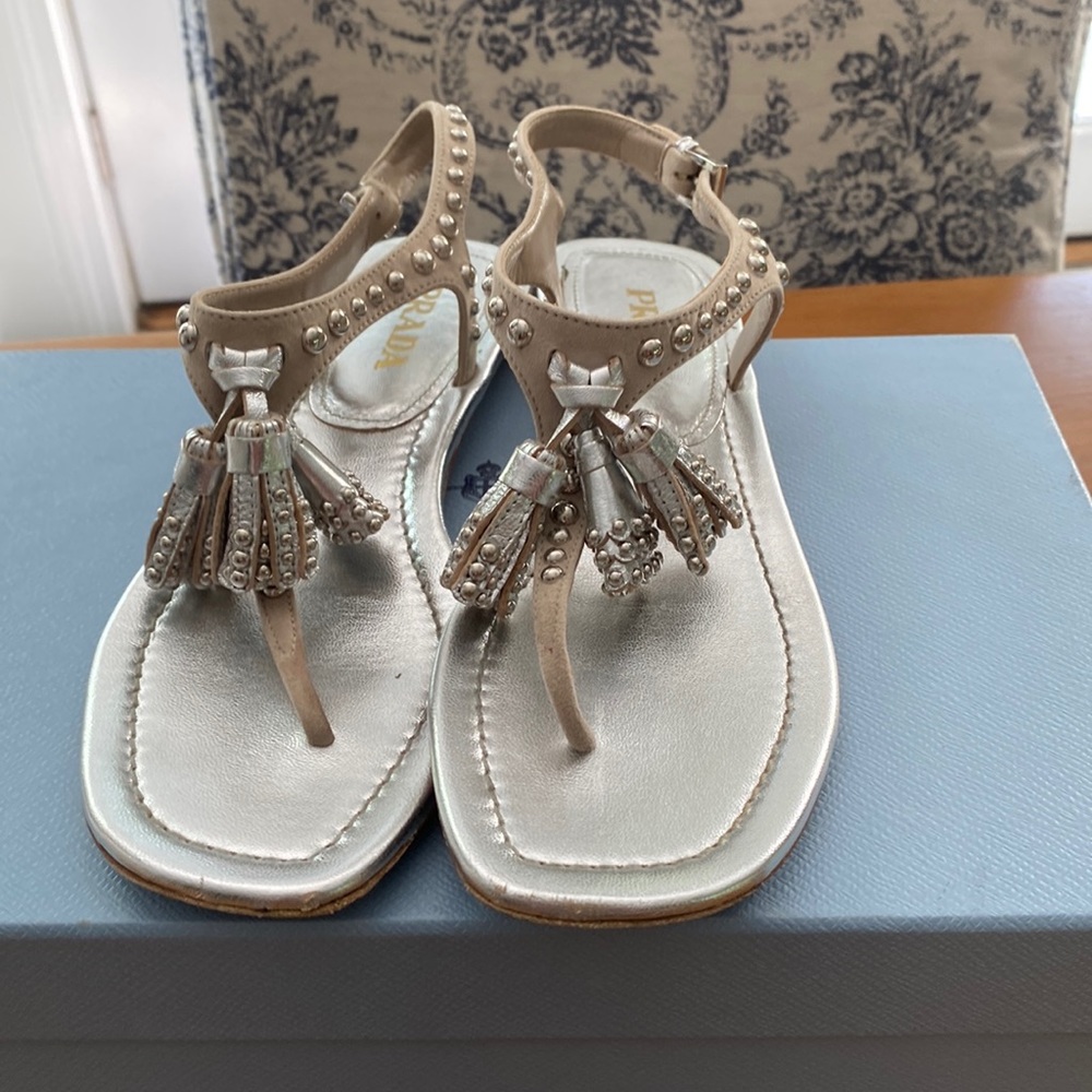 Prada studded sandals